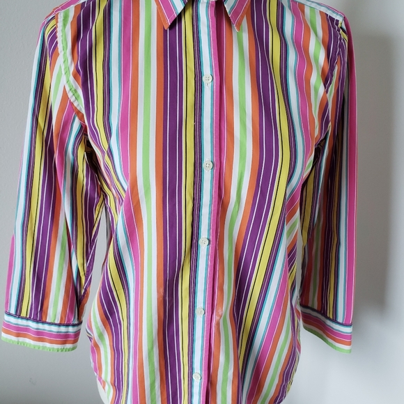 Ralph lauren button down colorful striped shirt size XS - Picture 10 of 13